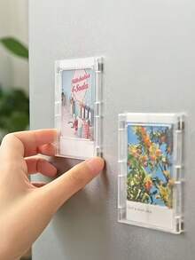 10/5/3pcs Transparent Acrylic Magnetic Mini Photo Frames, Suitable For Home, Kitchen And Office Decoration, Perfect Birthday And Christmas Gift, Desktop Photo Frame - A - View 1