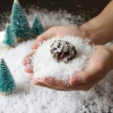 5pcs Set Snow Flocked Bottle Brush Christmas Tree, Multicolor Mini Pine Trees With Decorative Balls, Wooden Base, Desktop Winter Village Christmas Home Decor - Multicolor - View 6