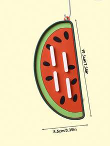 1pc Watermelon Shaped Pot Lid Holder, Multi-Functional Kitchen Spoon Rest, Heat Resistant Mat - Orange - View 2