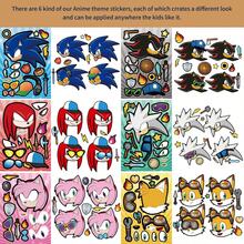 6pcs Hedgehog Anime Interactive Puzzle Tent Puzzle DIY Face Stickers, Easter, Halloween, Christmas Holiday Party Gifts. - Multicolor - View 2