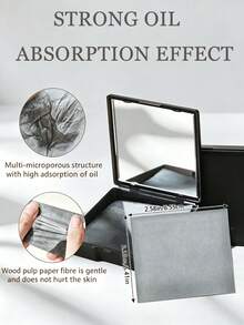 101pcs Disposable Oil Blotting Paper Set (Storage Box + Puff), Portable Facial Oil Absorbing Paper, Absorbs Excess Facial Oil, Suitable For Oily Skin, Oil Control Facial Cleaning Tool, Travel Essential - Multicolor - View 6