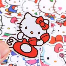 100pcs Sanrio 2-3 Inch Hello Kitty Cute Doodle Waterproof Stickers, Suitable For Holiday Parties, Laptops, Water Bottles, Bumpers, Computers, Phones, Notebooks, Etc. (Random Style) - Multicolor - View 7