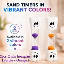 2pcs Smiling Teeth 2min/3min , Multicolor Toothbrush , Compact Fun , Cartoon Creative 2min Timer Ornament, Toothbrushing Timer, Office Desk Ornament, Kitchen Timer - Desktop Ornaments - View 13