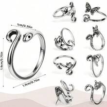 Multi‑Style Animal Figure Crochet Finger Ring Kit, Adjustable Metal Yarn Guide Ring For Knitting Crocheting, DIY Craft Supplies With Storage Case & Stitch Markers - Multicolor - View 5