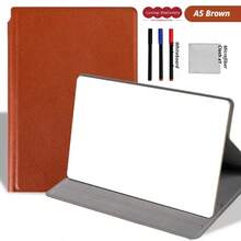 1pc Leather Desktop Whiteboard - Reusable Memo Board For Office, Home And Students, Portable Writing Notepad For Work, Study, Drawing, Daily Notes, With 3 Adjustable Stands (Includes 1 Whiteboard Marker And 1 Eraser Cloth), Suitable For Office Workers, Students, And Home Use - Multicolor - View 12
