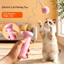 Electric Telescopic Cat Teaser Toy With Automatic Retractable String, Interactive Cat Toy, Automatic Retractable Cat Fishing Rod, Pet Toy - View 9