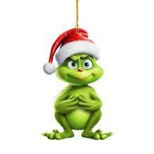 The Grinch 5pcs Christmas Decoration Hanging Ornaments, Fun Christmas Tree Home Decor, Grin-Ch 2D (Random Style) - Multicolor - View 5