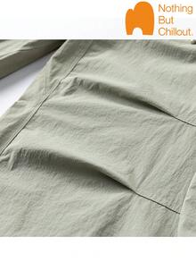 NBCT Women's Functional Cargo Pants, Contrast Color Drawstring Elastic Waist With Multiple Zipper Pockets, Outdoor Hiking Trekking Commute Casual Versatile Long Pants - Sea Salt Grey - View 5