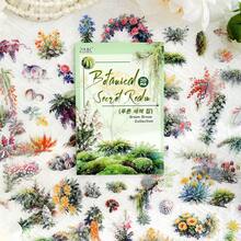 4pcs Set, Aomori Collection Series PET Sticker Book, Beautiful Floral & Plant Patterns, Die-Cut With Adhesive Backing, Waterproof PET Material, Easy To Use & Durable, 20 Unique Designs Per Book, Scrapbooking Collage Background Material, Suitable For Guka, Water Bottles, Notebooks, Photo Albums, Greeting Cards DIY Decoration, Daily Item Decorative Stickers - Aomori Small Collection 4-piece Set - View 10