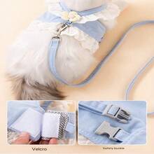 Pet Leash For Small Dogs And Cats, All-Season Universal Chest Harness, Dog Chain, Dog Supplies, Princess Style Lace Trim Pink Skirt Edge Cat Leash Harness For Spring And Summer Walking - Multiple Styles - View 9