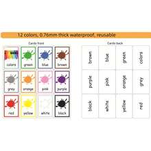 12pcs Color Recognition Cards, Preschool Early Color Education Cards, Suitable For Various Occasions Such As School, Students, Stationery, Learning Supplies, Valentine's Day, Wedding, Birthday And Back To School Season - A - View 4
