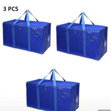 1/3pcs Large Capacity Thickened Heavy Duty Moving Bags, Moving Supplies Storage Containers, Moving Essentials With Reinforced Handles, Wear-Resistant Waterproof Foldable Clothes Storage Boxes, Large Size Blanket Toy Shoe Storage Bins, College Dorm Essential Storage Items, Underbed Storage Space - Multicolor - View 5