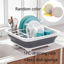 1/2/3/5Pcs Foldable Dish Drainer Rack, Portable Tableware Draining Basket Set, Kitchen Bowl & Plate Storage Rack, Foldable Dish & Plate Organizer, Plate Area, Cup Area, Cutlery Compartment, Water Drainage, Ventilation & Quick Drying, Foldable Space-Saving, Thickened & Wear-Resistant, Hollow Drainage, Foldable & Easy Storage, Non-Slip Feet, Suitable For Small Kitchens, Rental Apartments, Dormitory Kitchen Storage, RV Camping, Picnic Portable Organizer, Countertop Water Control Storage, Foldable Portable Dish Rack, Countertop Water Control Storage Basket, Camping Portable Draining Basket, Kitchen Space-Saving Organizer - Multicolor - View 18