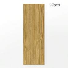 22pcs Wood Grain Panel 3D Waist Line PVC Material Self-Adhesive Backing Baseboard Wall Sticker Floor Trim Corner Line Sticker, Self-Adhesive Floor Decoration Waterproof Durable With Backing - Baseboard 22pcs - View 13