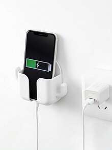 4 buah Rak Ponsel Dinding Perekat Tanpa Bor, Rak Penyimpanan Plastik Perekat, Cocok untuk Ponsel, Remote Control, dan Aksesoris Kecil, Rak Penyimpanan Dinding Minimalis, Cocok untuk Kamar Tidur, Kamar Mandi, Dapur, dan Ruang Tamu - MultiWarna - View 4