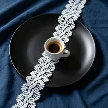 Retro Embroidered Lace Ribbon Tassel Lace Trim, 1.73 Inches Wide. Lace Decorative Technique. Suitable For DIY Embroidered Bed Skirts, Wedding Party Decorations, Jumpsuits, And Craft Decorations | Embossed Design | Decorative Item - Multicolor - View 7