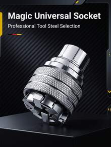 1PC/2PCS Universal Magic Socket Wrench Set, Adjustable Bi-Directional Rotation, 10-19mm Tool Steel Quenched Knurled Anti-Slip, Automotive Repair Furniture Hardware Installation Home Appliance Repair Car Repair Household Manual Socket Repair Tool - 1PC Adjustable Magic Sleeve - View 11