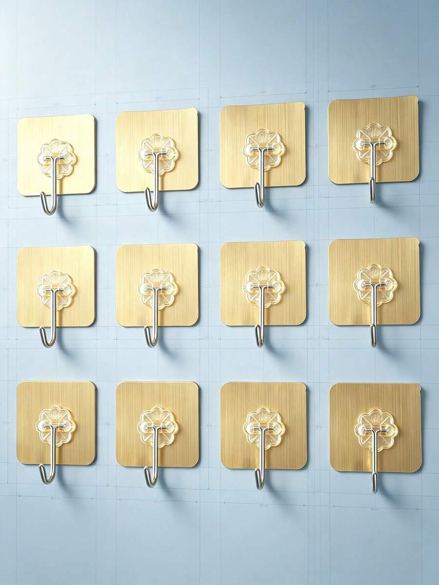 Stylish Wall Hooks, Easy To Stick On, No Drilling Required. They Are Securely Installed And Suitable For Use In Kitchens And Bathrooms, Offering Multiple Uses Such As Serving As Practical Hangers And Multi-Functional Hooks. - View 1