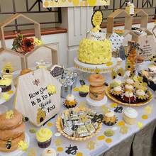 20/120pcs Bee Theme Confetti, Bee Party Decorations, Baby Shower Decorations, Gold & Black Bee Confetti Accents, Bee Theme Baby Shower Table Decor, Birthday Party Decorations - Multicolor - View 8