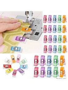 100pcs Sewing Clips Colorful Clips Multipurpose Plastic Craft Crocheting KnittingClothing Clips Color Binding Clips Paper - Multicolor - View 13