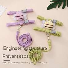 Cat Harness And Leash Set - Escape-Proof Adjustable Cat Vest, Soft Breathable Kitten Harness, Suitable For Outdoor Walking And Training, Bee-Style Anti-Escape Cat Leash, H-Shaped Anti-Struggle Outdoor Walking Rope, Adjustable Cat Harness Leash - Multiple Styles - View 6