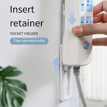 12pcs Wall Mounted Cable Organizer, Suitable For Power Strips And Cables, Self-Adhesive Desktop, Kitchen And Home Storage Hooks - One Size Fits All - View 5