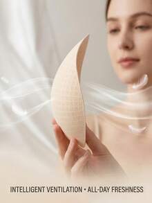 WANTES 1 Pair / 2 Pairs Waterdrop Shaped Lingerie Liner,Breathable And Soft Bra Inserts Pads ,Removable Sport Bra Cups Inserts, Mastectomy Bra Inserts - Beige - View 5