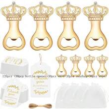Abridor de Garrafa em Formato de Coroa, Adequado para Festa de Aniversário, Presente de Casamento, Chá de Panela, Presente do Dia dos Namorados, Presente de Casamento, Presente de Festa e Presente para Casal - A - Visão 11