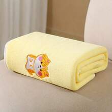 Newborn Bath Towel, Ultra Soft Absorbent Quick Dry Bath Towel, Thickened Coral Fleece Blanket No Shedding - Multicolor - View 10