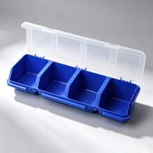 4-Compartment Lidded Plastic Screw Storage Box - Durable Plastic Multi-Functional Hardware Tool Parts Organizer - A - View 10