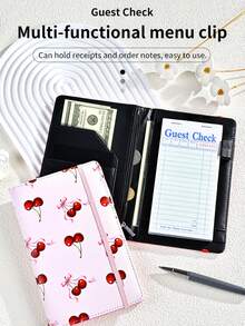 Server Book,1 Zipper Pocket,Server Book | Server Book,Suitable For Server Apron,Guest Book,Server Accessories,Service Book,Receipt Holder - Single Piece - View 6
