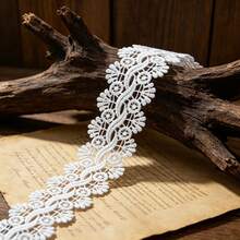 Retro Embroidered Lace Ribbon Tassel Lace Trim, 1.73 Inches Wide. Lace Decorative Technique. Suitable For DIY Embroidered Bed Skirts, Wedding Party Decorations, Jumpsuits, And Craft Decorations | Embossed Design | Decorative Item - Multicolor - View 4