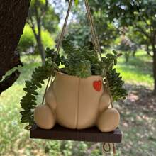 Pot Bunga Gantung Lucu, Pot Bunga Kartun Resin, Dekorasi Gantung Pot Bunga Kreatif untuk Dinding dan Balkon Rumah - Ornamen ayunan - View 11