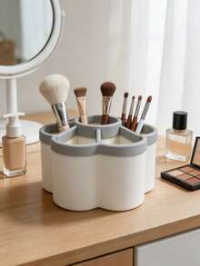 1pc 360° Creative Rotating Pen Holder, Large Capacity Luxury Minimalist Desktop Organizer, Compartment Design, Durable & Anti-Drop, Office Desk Accessory, Pencil Case, School Essential, Bathroom Decor Accessory, Bathroom Accessory, Cosmetic Organizer, Holiday Essential, Room Decor, Autumn Home Decor, Also Suitable For Back To School, Christmas, Christmas Home Decor, Christmas Stocking Filler, Christmas Gift, Gift For Women - One Size Fits All - View 6