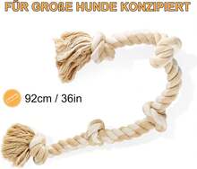 92 Cm, 700 G Machine‑Washable Rope Dog Toy, Sturdy Tug‑Chew‑Fetch Play Accessory For Large Heavy‑Chewing Dogs, For Indoor And Outdoor Activity - Maple - View 4