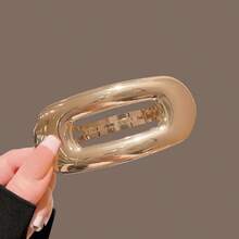 1pc Minimalist Vintage Half-Up Solid Color Geometric Alloy Spring Hair Clip - Multicolor - View 14