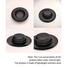 1pc Kitchen Sink Strainer & Anti-Clogging Device, Black Round Hollow Drain Plug, Stainless Steel Garbage Disposal Filter Basket, Universal Kitchen Sink Drain Filter, Essential Apartment Kitchen Accessory, Saudi National Day Gift, Christmas Gift, Halloween Gift - Multiple Styles - View 9