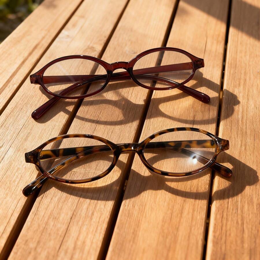 1/2 Pair Vintage Women's Round Frame Transparent Lens Glasses, Y2K Style Computer Glasses, Small Round Frame, Suitable For Daily Outdoor Wear