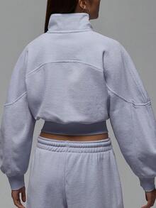 Nike Genuine JORDAN Women's Stand Collar Short Loose Pullover Sweatshirt HV0327-057 - HV0327-057 - View 2