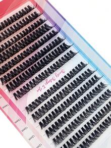 15排 300簇 60/80/100片 0.05 0.07 D/DD 蓬鬆感睫毛簇 10-18mm 混長 熱熔纖維 輕盈羽毛感 濃密捲翹 個別睫毛簇 適合派對日常 DIY 嫁接睫毛 豐盈假睫毛 可重複使用 - 黑色 - 查看 3