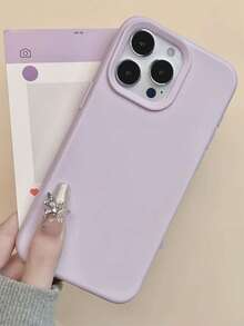高品質薰衣草紫色 TPU 手機殼，最新相容 iPhone 17/Air/17 Pro/17 Pro Max，相容 iPhone 16 15 14 13 12 11 Pro Max，親膚觸感紋理，薰衣草色手機殼 - 淡紫色 - 查看 2