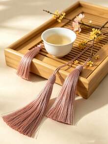 絲綢流蘇，衣飾裝飾配件，DIY流蘇裝飾，流蘇吊飾，流蘇裝飾品，帽子流蘇 - 8.5 藕粉色 - 查看 5