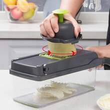 1pc Vegetable Onion Chopper, Multi-Function Vegetable Cutter, Food Processor, Onion Chopper, Carrot Garlic Chopper, Kitchen Tool, Kitchen Accessory, Suitable For Home/Restaurant Fast Processing - White - View 2