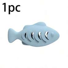 Silicone Fish-Shaped Cat Toy, Catnip-Infused Self-Play Chew Toy, Interactive Kitten Toy For Teeth Cleaning, Durable Pet Supplies For Indoor Cats - Random Color - View 16