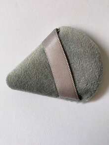 1pc Tongue-Shaped Water Drop Powder Puff, Flocked Soft Triangle Pointed Makeup Tool - Grey - View 4