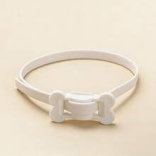 White - Large Silicone Pet Collar With Adjustable Buckle - White - View 1