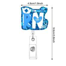 1pc RN Nurse Badge Scroll With Retractable Clip: This Fun And Cool Badge Scroll Is Suitable For Doctors, Nurses, Office Workers, And Social Workers. - Multicolor - View 4