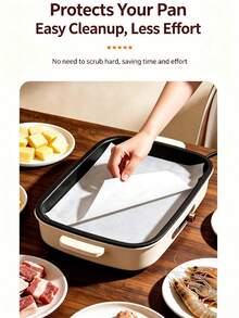 1roll Multi‑Purpose Silicone Oil Paper, High‑Temp Non‑Stick Oil‑Absorbing Baking Paper,Tear‑Off Design For Easy Convenient Access,Practical Kitchen Tool For Oven Tray Barbecue Roasting Meat,Household Kitchen Supply For Housewarming, Mother's Day Gift - Multicolor - View 5