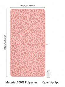 1件&2件&4件裝 奢華豹紋浴巾套組 - 提花珊瑚絨毛布，超柔軟絨毛毛巾，打造大膽家居裝飾與水療氛圍的理想選擇 - 彩色 - 查看 10