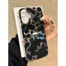 奢華豹紋貝殼紋理手機殼，適用於 iPhone 18 Pro Max 17 Pro 17 Air 17 16 15 14 Plus 13 12 Pro Max 11，時尚防震後蓋 - 黑色 - 查看 2